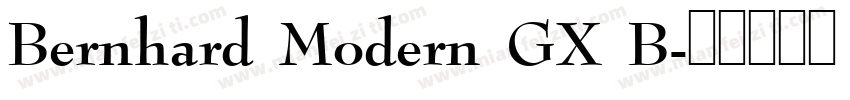 Bernhard Modern GX B字体转换